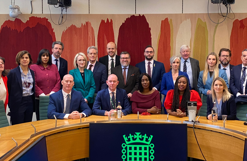 Andrew with MPs in Parliament