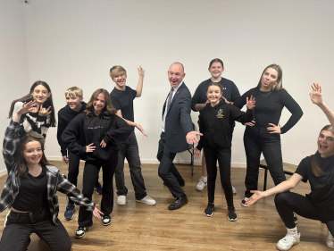 Andrew with the Fylde Coast Youth Theatre