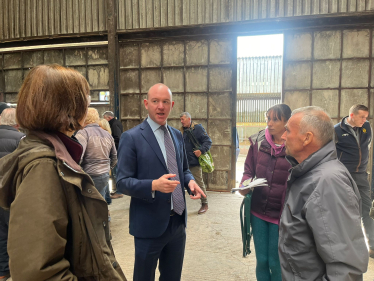 Andrew at a recent meeting at Lawns Farm 