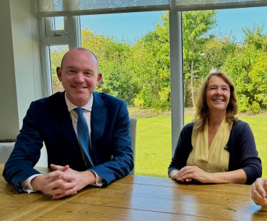 Andrew and Council Leader, Karen Buckley 