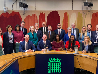 Andrew with MPs in Parliament